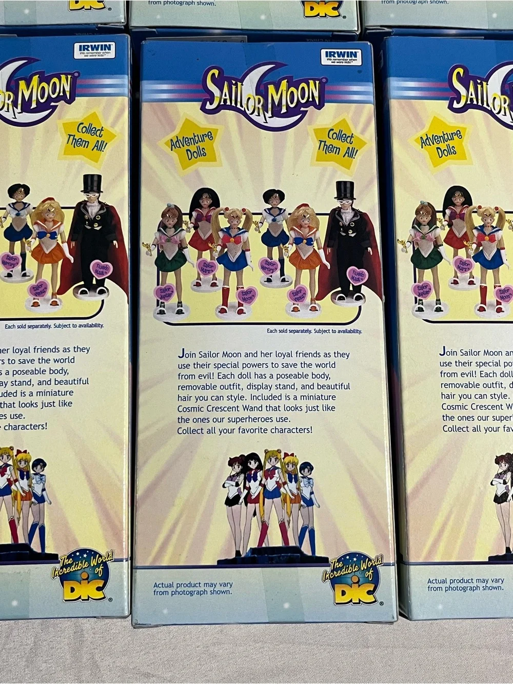 Vintage Sailor Moon Adventure Dolls Complete Set New in Box